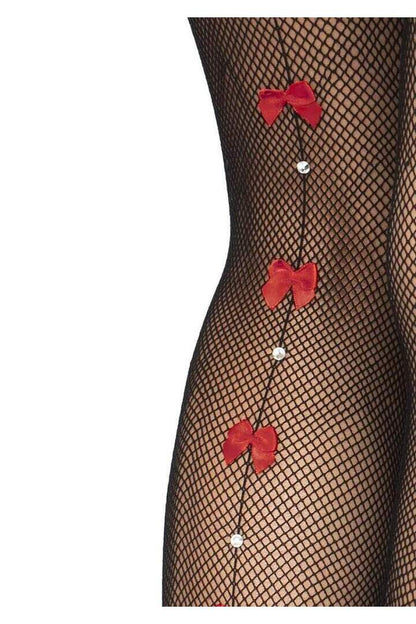 Leg Avenue Sally Fishnet Thigh High Stockings Black in One Size 3