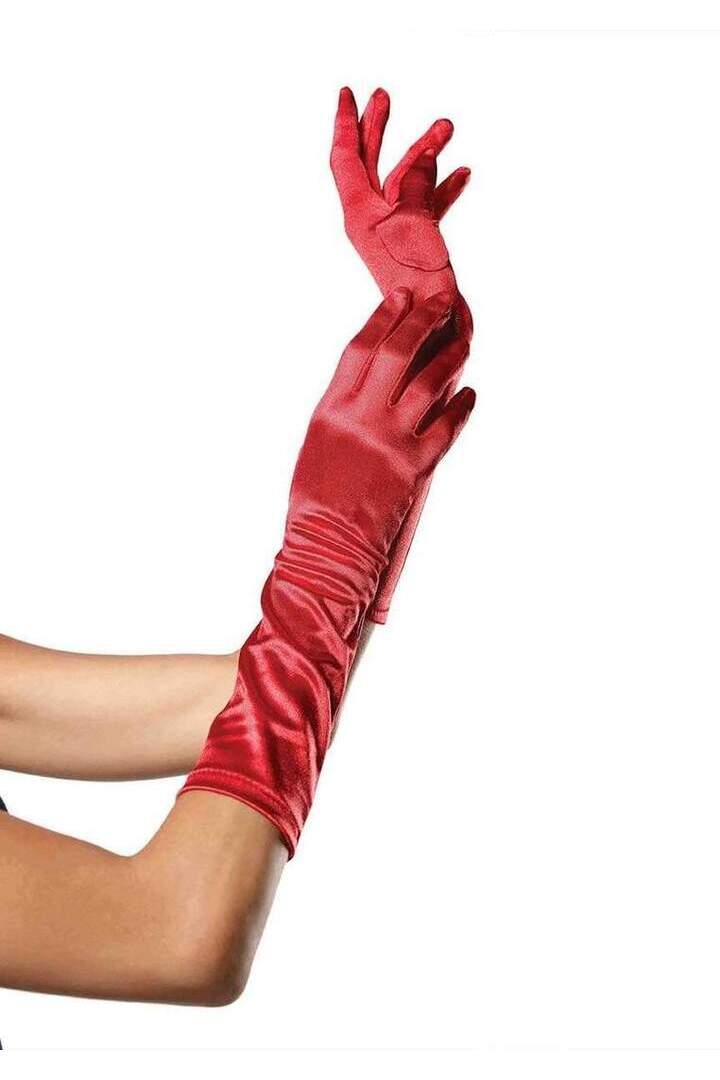 Leg Avenue Satin Elbow Length Costume Gloves in One Size 2