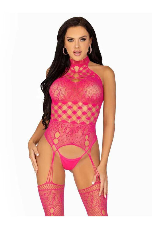 Leg Avenue Set The Mood Net Bodystocking in One Size 