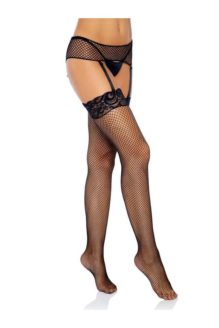 Leg Avenue Sloane Fishnet Thigh High Stockings in One Size 2