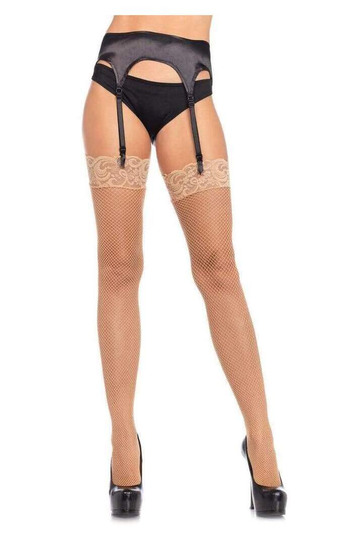 Leg Avenue Sloane Fishnet Thigh High Stockings in One Size 4