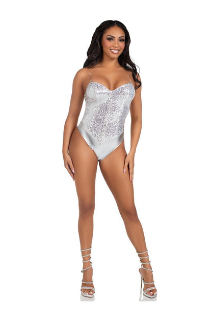 Leg Avenue Snap Crotch Sequin Bodysuit  12