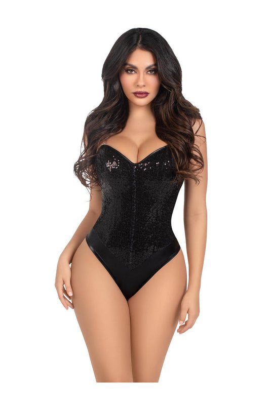 Leg Avenue Snap Crotch Sequin Bodysuit 