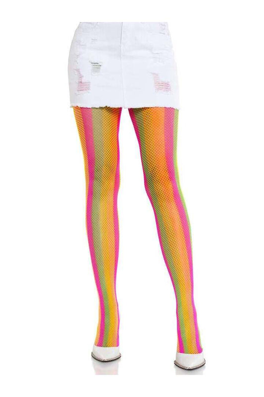 Leg Avenue Solara Net Rainbow Tights Multicolor in One Size 