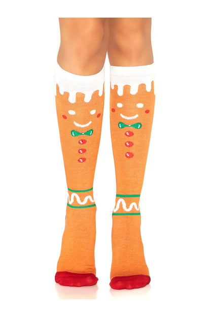Leg Avenue Sonia Gingerbread Man Socks Multicolor in One Size  3