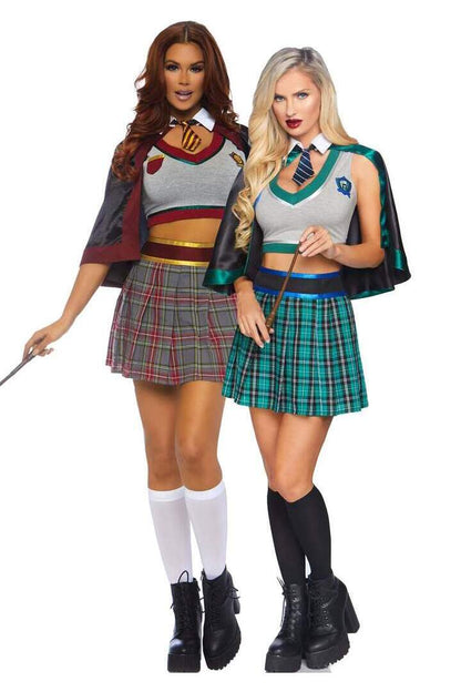Leg Avenue Spellbinding School Girl Costume in Red/Black 2