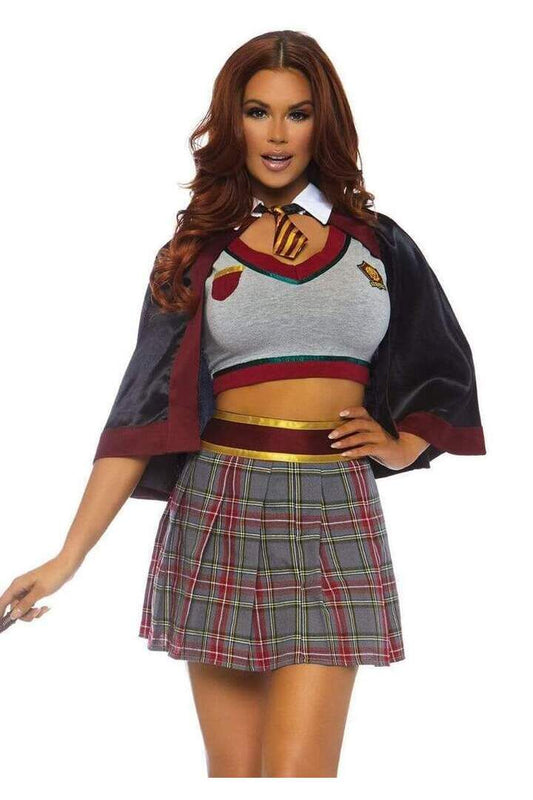Leg Avenue Spellbinding School Girl Costume in Red/Black 