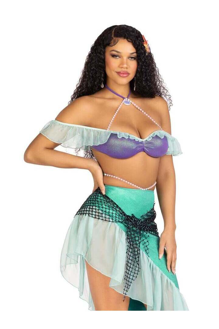 Leg Avenue Spellbound Mermaid Costume in Purple/Green 3