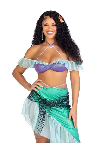 Leg Avenue Spellbound Mermaid Costume in Purple/Green 