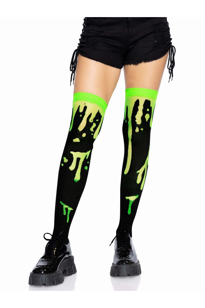 Leg Avenue Splatter Thigh Highs in One Size  4