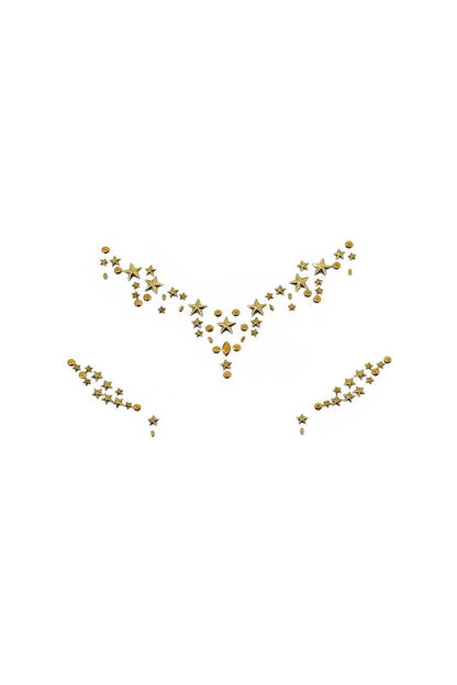 Leg Avenue Star Sign Face Jewels Sticker Gold in One Size 1