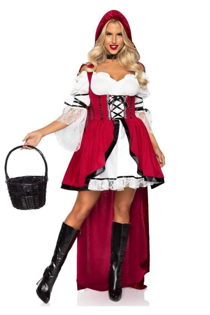 Leg Avenue Storybook Red Riding Hood Costume in Red/White 2