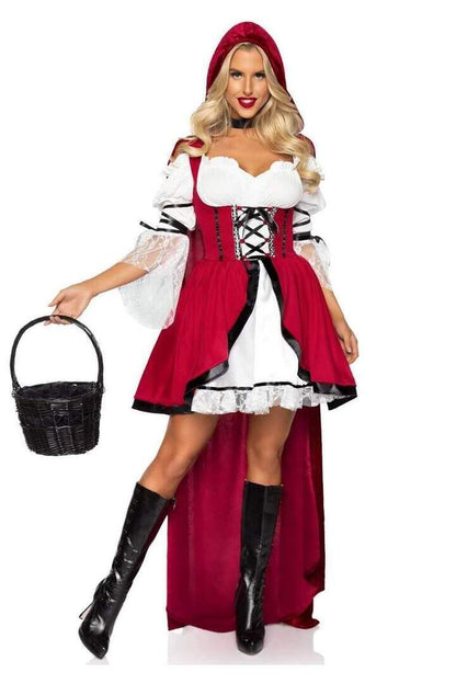 Leg Avenue Storybook Red Riding Hood Costume in Red/White 2
