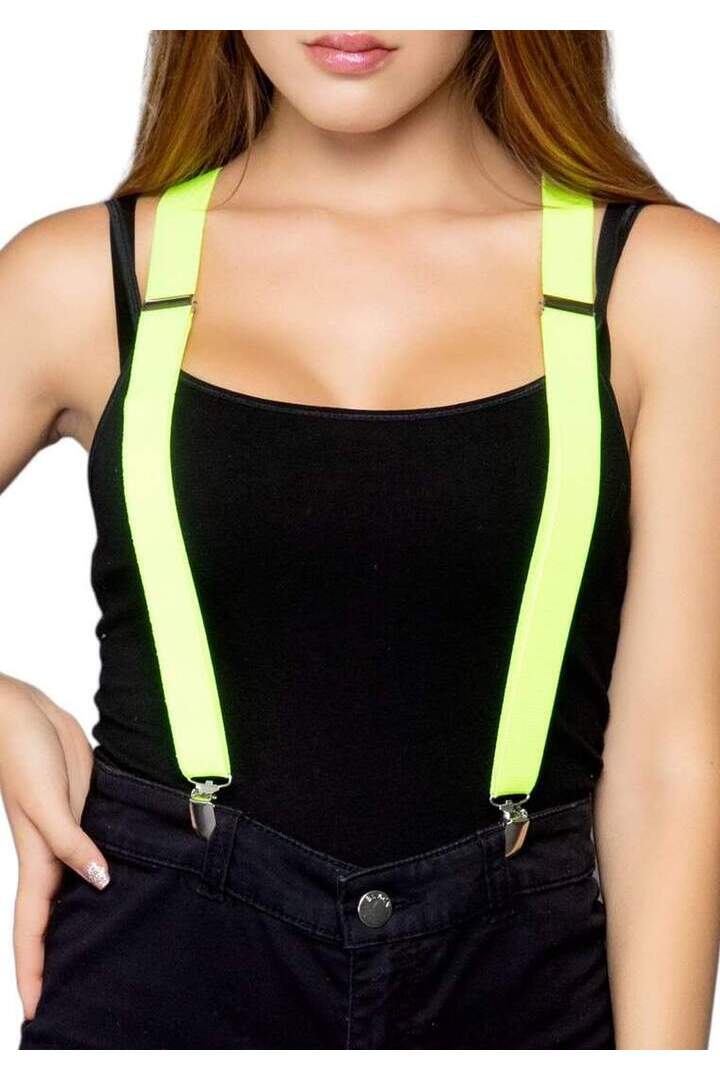 Leg Avenue Stretchy Neon Elastic Clip On Suspenders in One Size 4