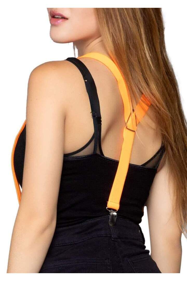 Leg Avenue Stretchy Neon Elastic Clip On Suspenders in One Size 