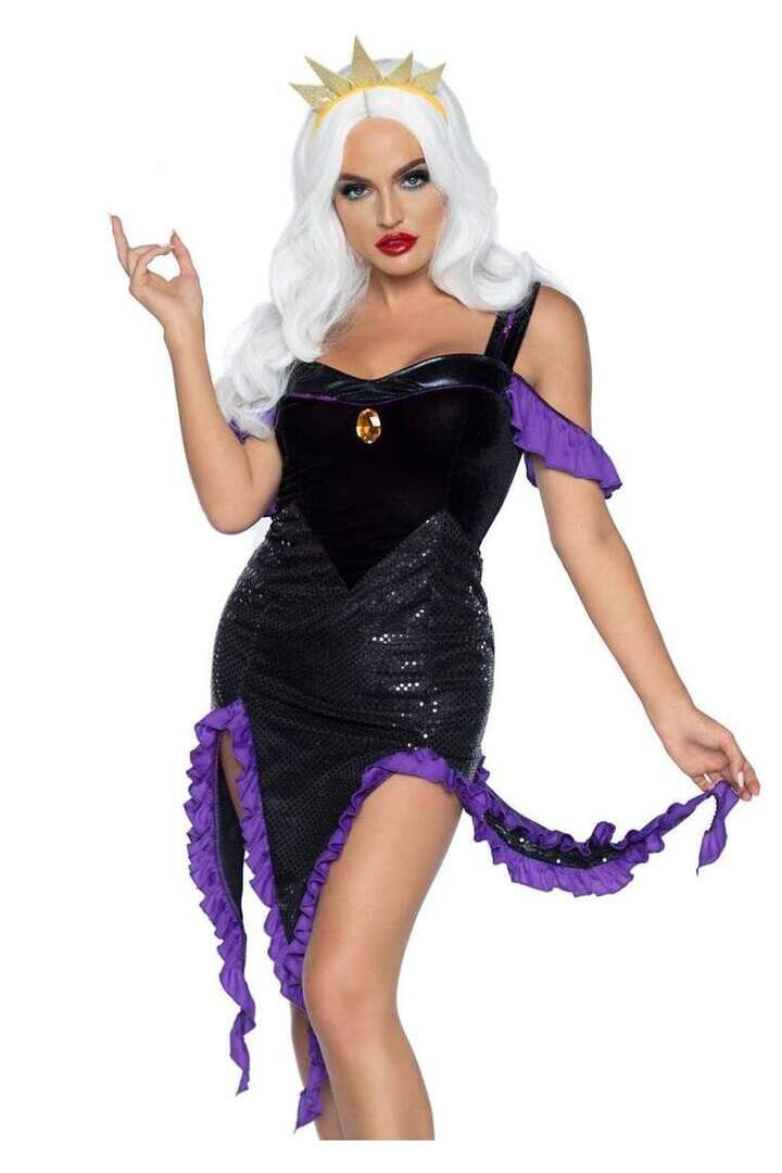 Leg Avenue Sultry Sea Witch Costume in Black/Purple 2
