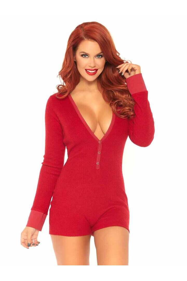 Leg Avenue Sweet Dreams Long Johns Romper 7