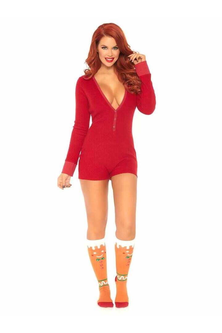 Leg Avenue Sweet Dreams Long Johns Romper 9