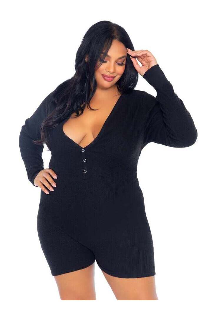 Leg Avenue Sweet Dreams Plus Long Johns Romper 2