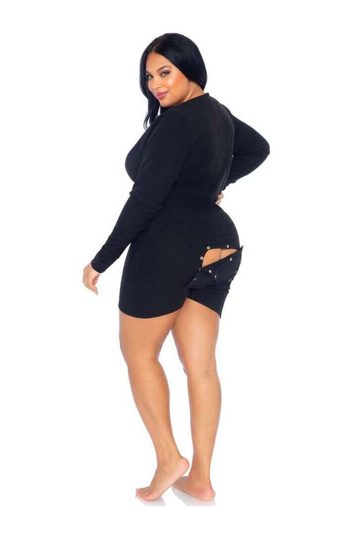 Leg Avenue Sweet Dreams Plus Long Johns Romper 4