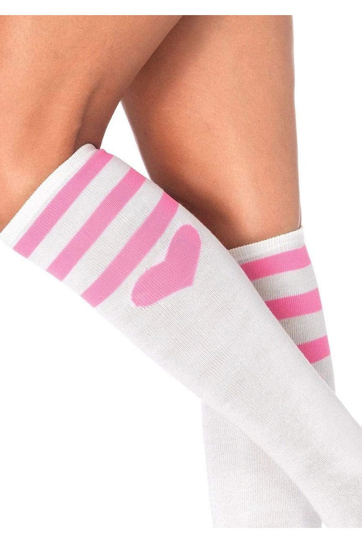 Leg Avenue Sweetheart Athletic Knee Socks in One Size  3