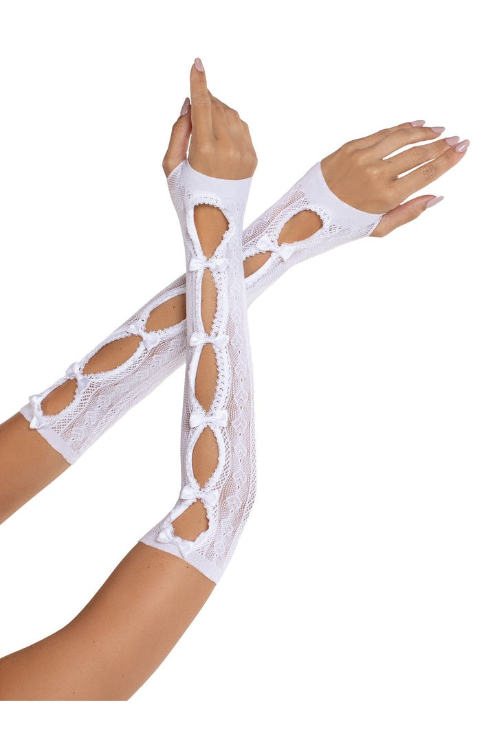 Leg Avenue Sweetheart Striped Arm Warmers in One Size  2