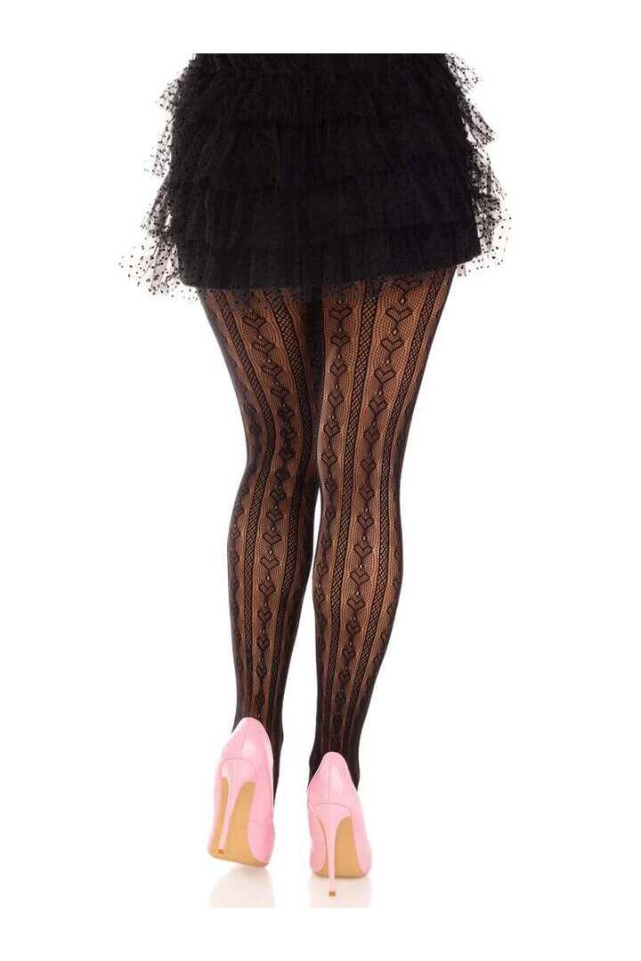 Leg Avenue Sweetheart Striped Tights in One Size 2