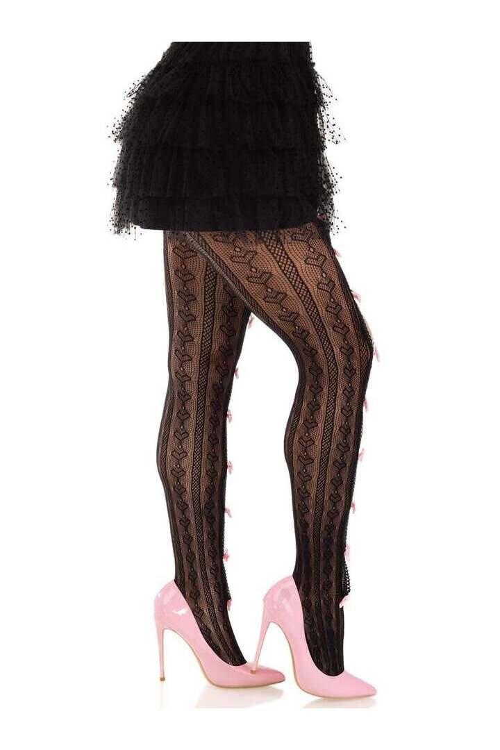 Leg Avenue Sweetheart Striped Tights in One Size 3