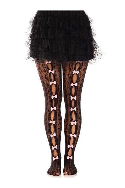 Leg Avenue Sweetheart Striped Tights in One Size 4