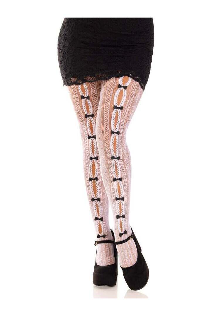 Leg Avenue Sweetheart Striped Tights in One Size 5
