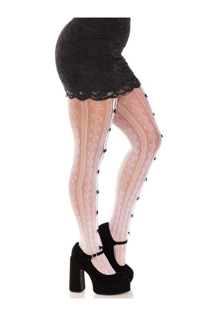 Leg Avenue Sweetheart Striped Tights in One Size 7