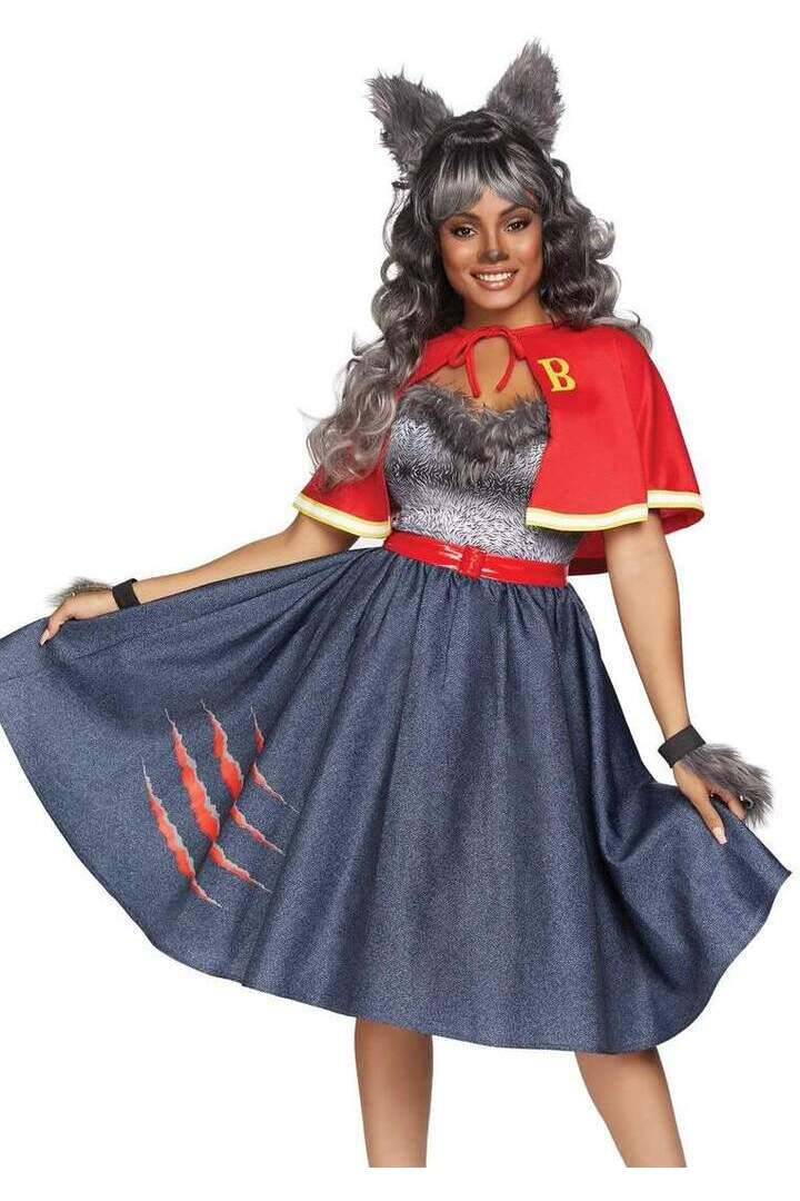 Leg Avenue Teen Wolf Costume in Red/Blue 2