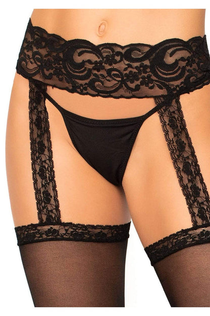 Leg Avenue Thea Garter Belt Thigh High in One Size  1