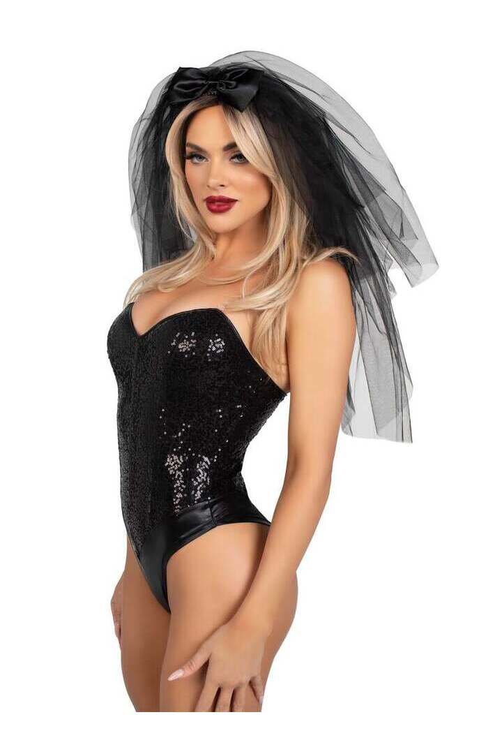 Leg Avenue Tiered Bridal Veil in One Size 4