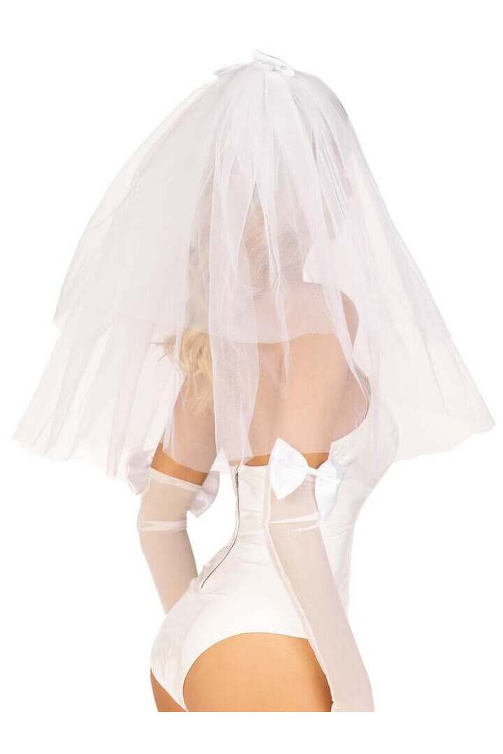 Leg Avenue Tiered Bridal Veil in One Size 