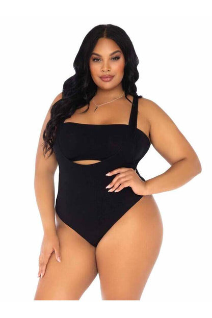 Leg Avenue Tongue Tied Plus Bodysuit Set in 1X/2X 8