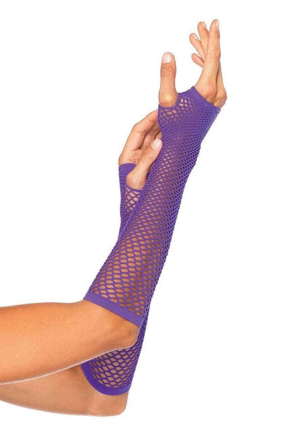 Leg Avenue Triangle Net Fingerless Arm Warmer Gloves in One Size  9