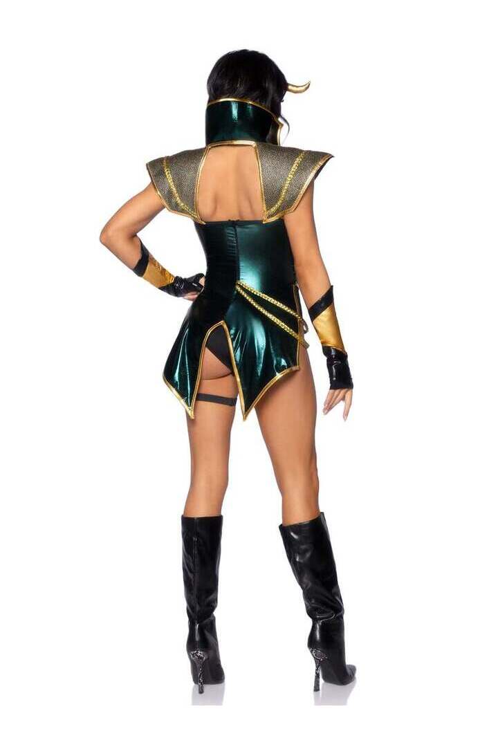 Leg Avenue Trickster Goddess Costume in Green/Gold 4