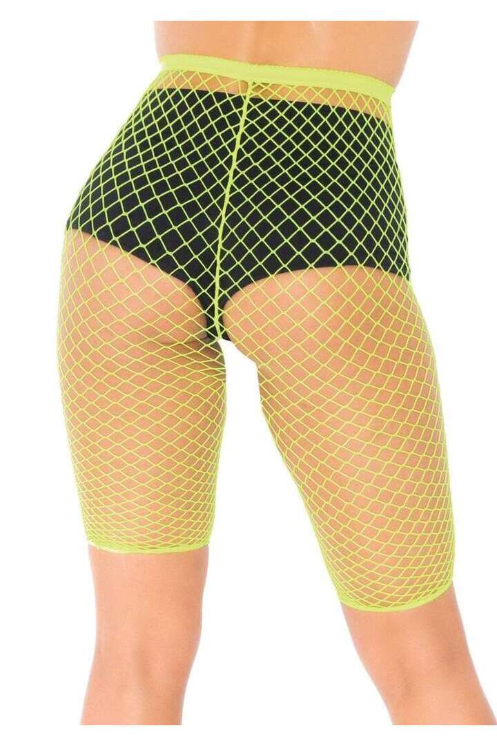 Leg Avenue Troublemaker Fishnet Biker Shorts in One Size 8