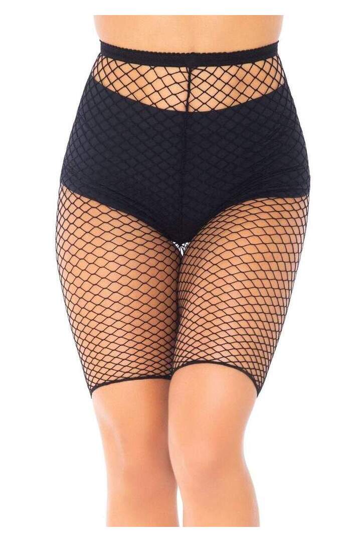 Leg Avenue Troublemaker Fishnet Biker Shorts in One Size 