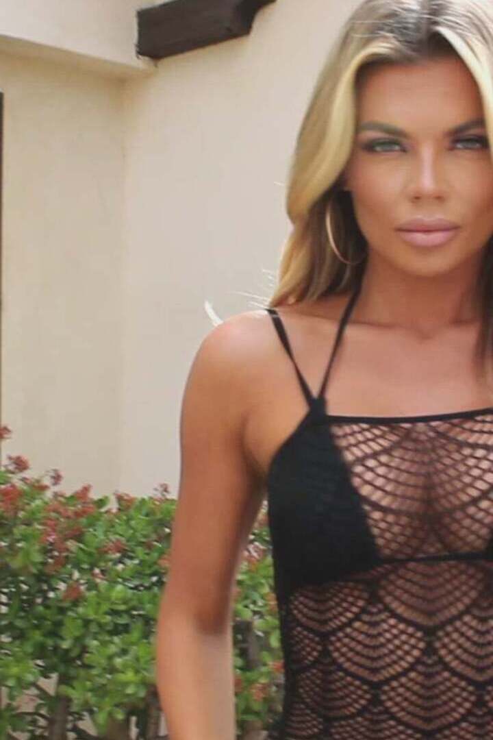 Leg Avenue Vacay Vibes Shell Net Mini Dress Black in One Size 6