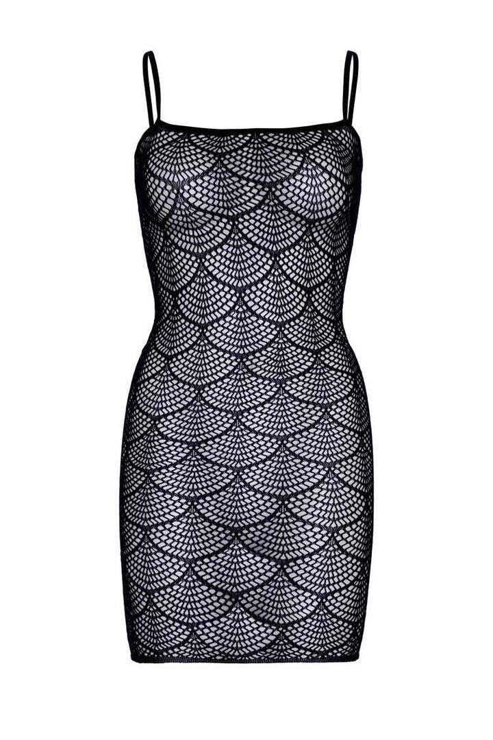 Leg Avenue Vacay Vibes Shell Net Mini Dress Black in One Size 7