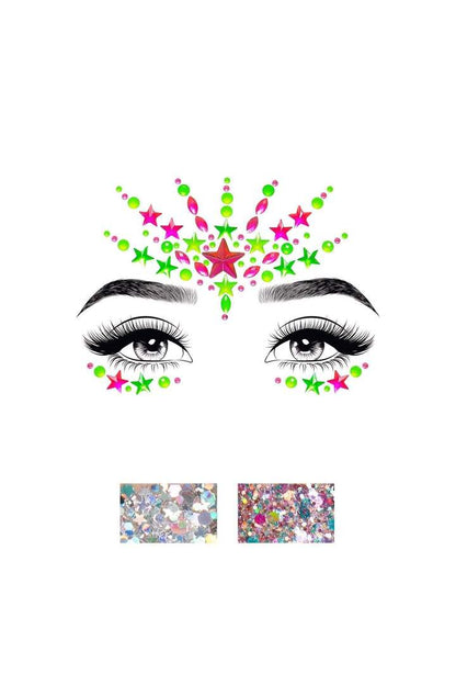 Leg Avenue Vibe Jewels Sticker & Body Glitter Multicolor in One Size 