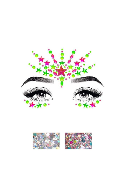 Leg Avenue Vibe Jewels Sticker & Body Glitter Multicolor in One Size 