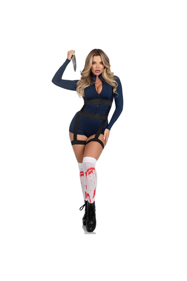 Leg Avenue Vibe Killer Costume Blue 3