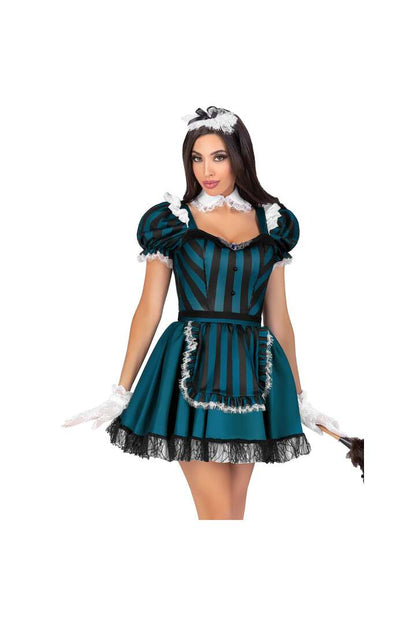 Leg Avenue Victorian Maid Costume Black/Green 