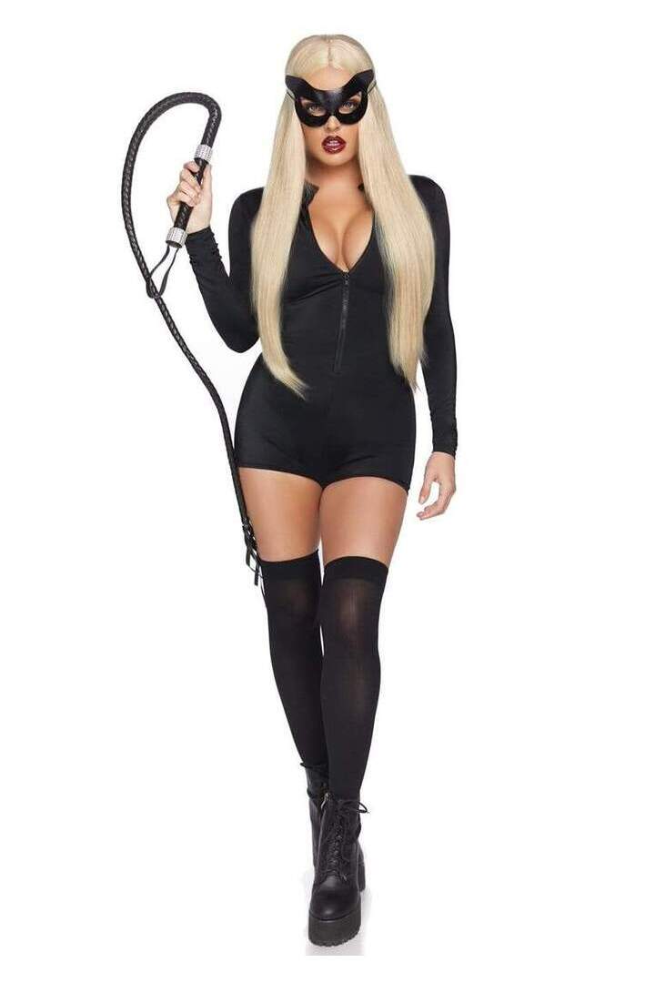 Leg Avenue Vinyl Wet Look Cat Costume Mask Black in One Size 1