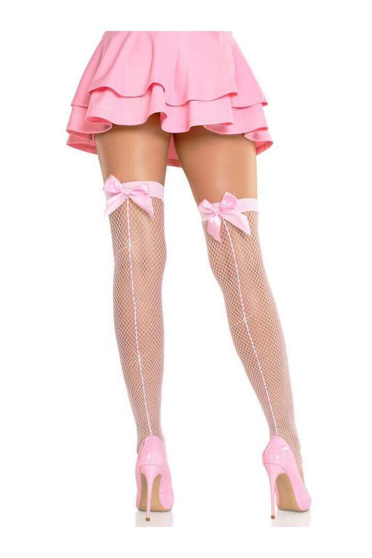 Leg Avenue Viv Net Rhinestoned Backseam Thigh Highs in One Size 