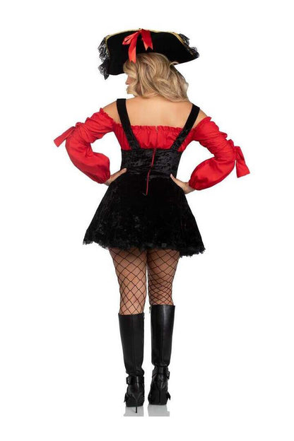 Leg Avenue Vixen Pirate Wench Costume in Red/Black 5