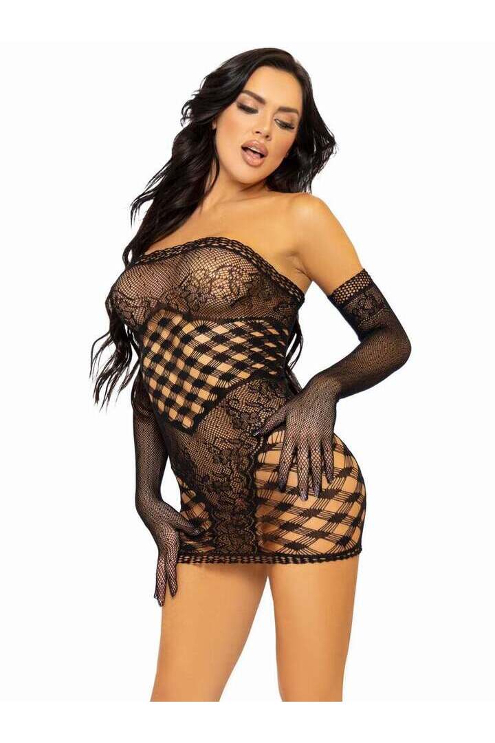 Leg Avenue Waiting Game Dress Set in One Size 2